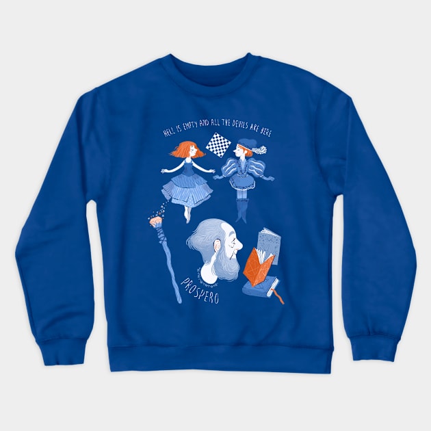 Shakespearean pattern -the Tempest Crewneck Sweatshirt by fabiomancini